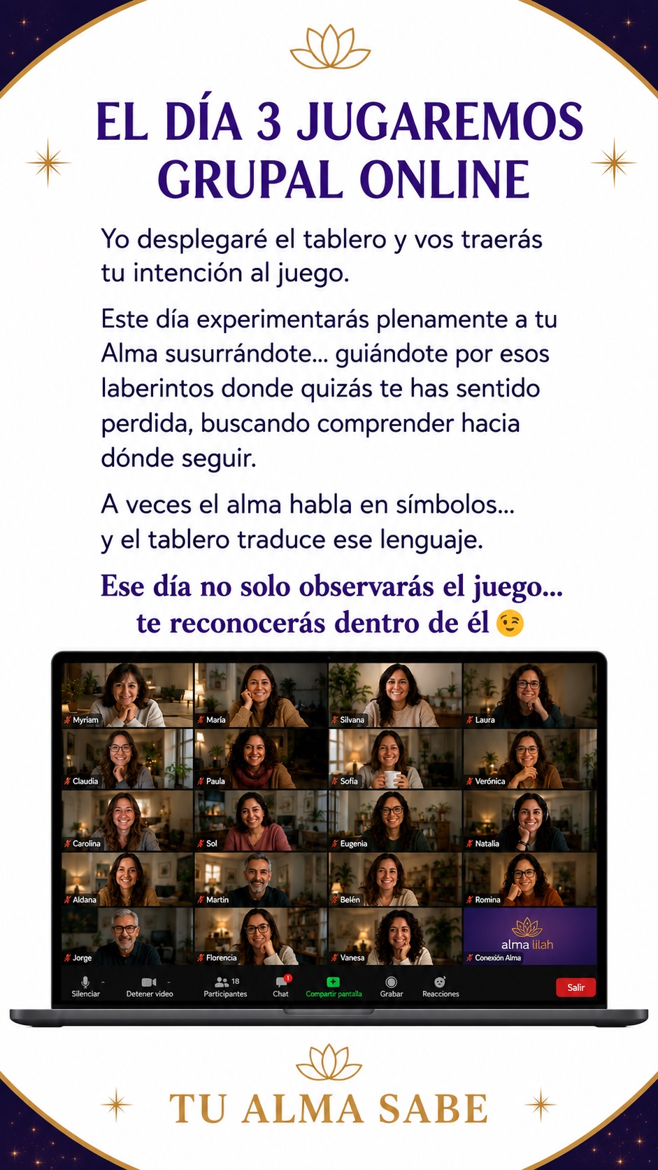Encuentro online por Zoom Alma Lilah