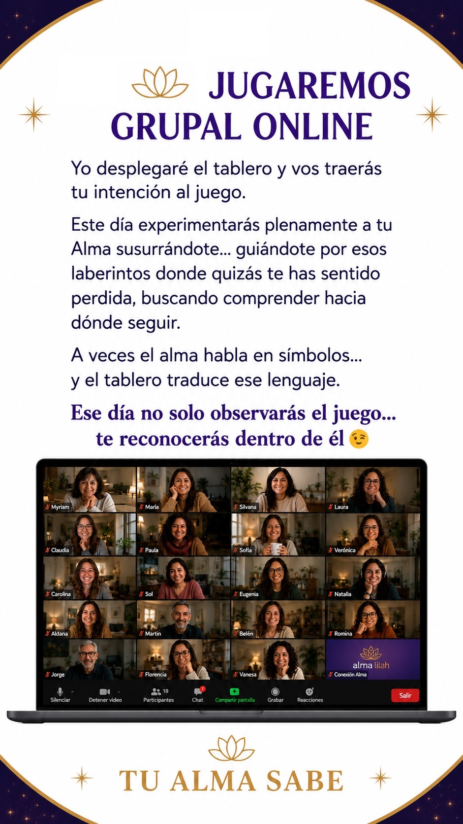 Encuentro online Alma Lilah por Zoom